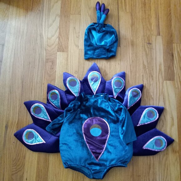 Peacock Baby Costume 6-12 Month - Halloween Animal Bird Costume Party Photos - Picture 1 of 16